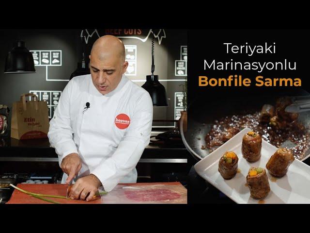 Teriyaki Marinasyonlu Bonfile Sarma ( BEEF NEGİMAKİ)