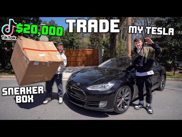 I Bought A Tesla and Traded It For A $20,000 Mystery Box...