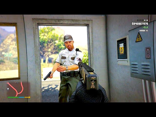 GTA 5 - Spec Ops Michael Government Facility Shootout & Epic Police Chase Five Star Escape