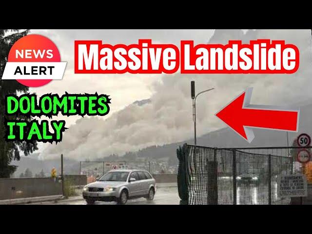 BREAKING: Complete SURPRISE-NO Warning, NO Evacuations prior to LARGE LANDSLIDE from Croda Marcora !