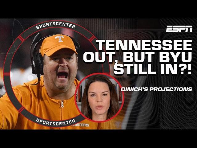 CFP PROJECTIONS  Heather Dinich thinks Tennessee is OUT, but BYU IS STILL IN! | SportsCenter