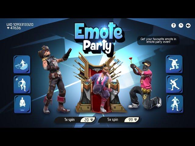 Next 100% Emote Party Event Free Fire|New Emote Party Event Bangladesh server |Free Fire New Event