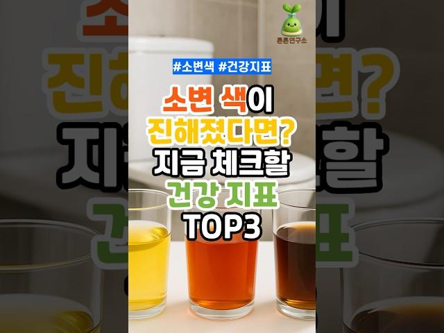소변 색이 진해졌다면? 지금 체크할 건강 지표 TOP3!(1분요약) #건강 #건강관리 #건강생활 #건강정보