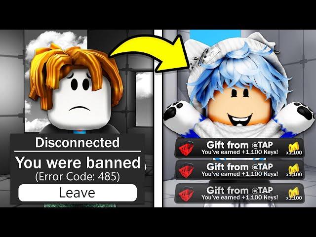 8 Year Old KID Got BANNED.. So I Suprised Him With a NEW ACCOUNT! (Roblox Rivals)