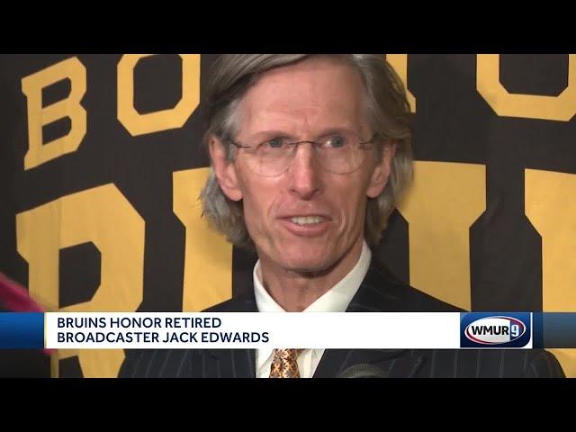 Bruins honor retired broadcaster Jack Edwards