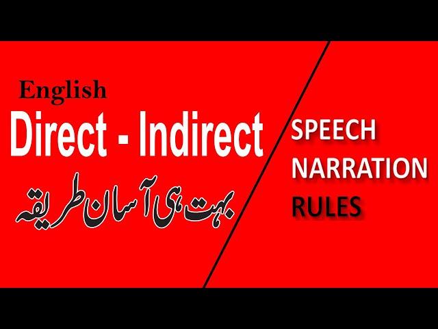 Direct and Indirect Speech Narration in Urdu | Rules / Changes / Concepts with Examples | Lecture 15