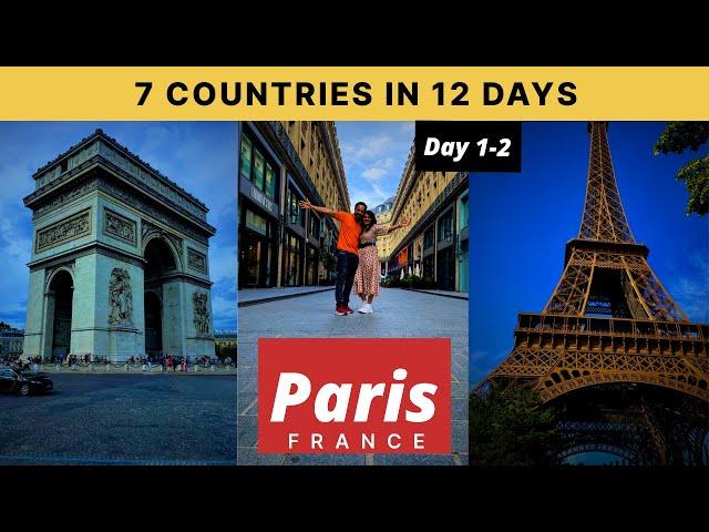 Europe tour from India - Day 1 & 2 - Kochi to Paris in Malayalam. 7 countries in 12 days