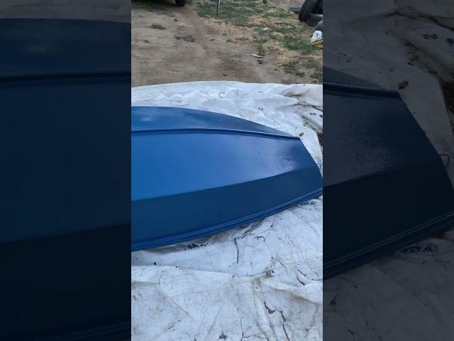 Freshly painted new boat ready to catch some bass #blueboat #marine #fishing #bass #outdoors #blue