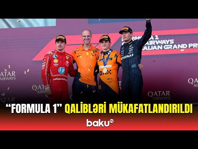 Bakıda keçirilən "Formula 1" üzrə Azərbaycan Qran-prisinin qalibi mükafatlandırılıb