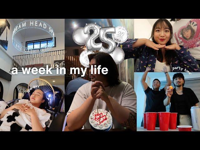 a week in my life | birthday vlog, bf birthday festivity, spa day, bowling game, partying w/ friends