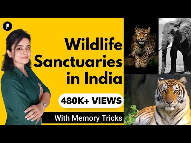 Wildlife Sanctuaries in India with States | Important Facts & Endangered Species | Memory Tricks