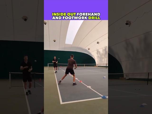 TRY THIS INSIDE OUT FOREHAND AND FOOTWORK DRILL #tennis #shorts