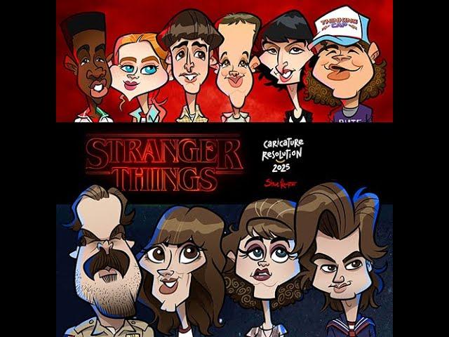 Stranger Things Caricatures 2025