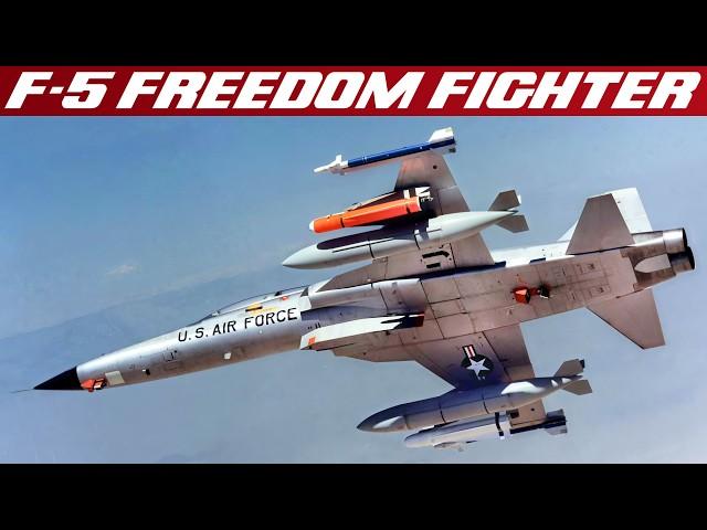 F-5 Freedom Fighter Jet | Northrop Supersonic Light Warbird | Upscaled Footage