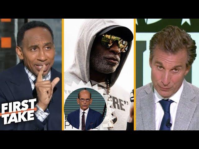 FIRST TAKE | Stephen A. Smith disagrees Mad Dog is mad about Paul Finebaum praising Deion Sanders