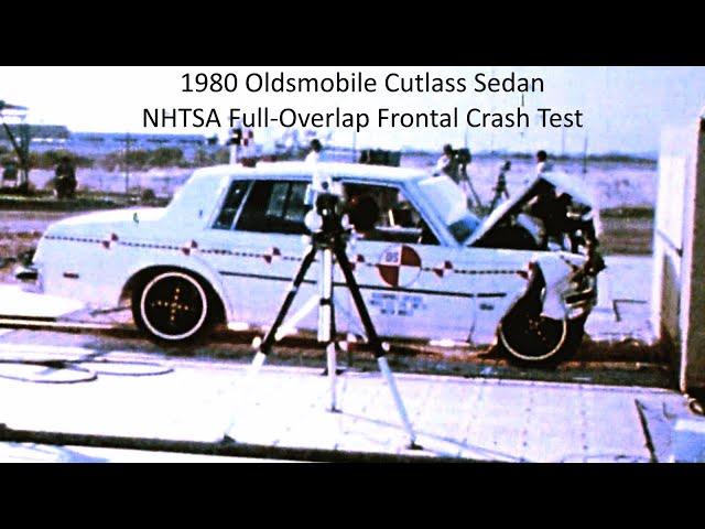 1980-1987 Oldsmobile Cutlass Sedan NHTSA Full-Overlap Frontal Crash Test