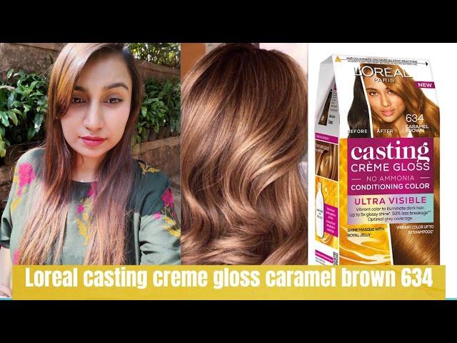 DIY Hair Color at Home with New @L’Oreal Paris Casting Crème Gloss Ultra Visible | caramel brown 634