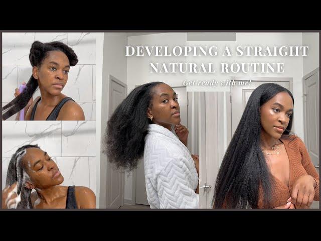 STRAIGHT NATURAL HAIR ROUTINE | FINDING PRODUCTS THAT WORK