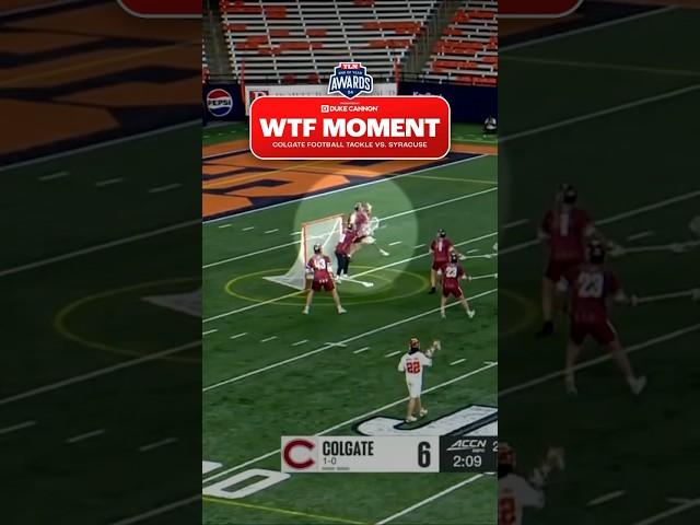 WTF MOMENT OF THE YEAR: Football Tackle on a Lacrosse Field!?  #shorts