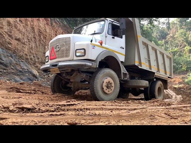 Tata 1613 4x4 tipper at work | 4x4 offroad