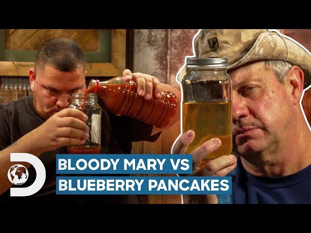 Blueberry Pancake Moonshine VS Sweet Pea Rum Bloody Mary! | Moonshiners: Master Distiller