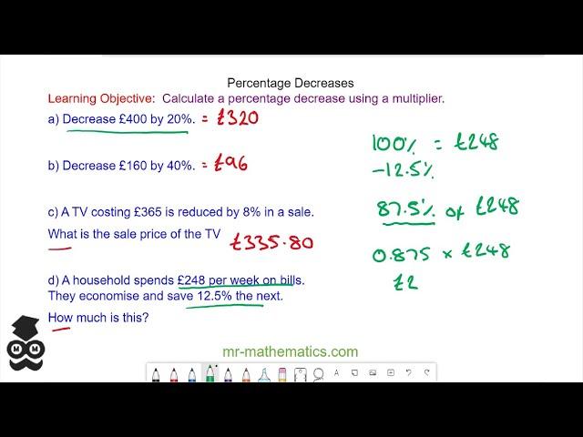 Calculating a Percentage Decrease