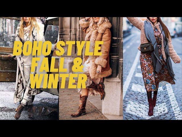 Boho Style Fall & Winter Outfit Ideas. How to Wear Bohemian Style for Cold Days?