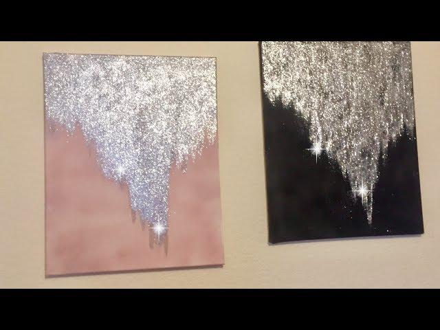 DIY Glitter #Glam wall Canvas FOR CHEAP