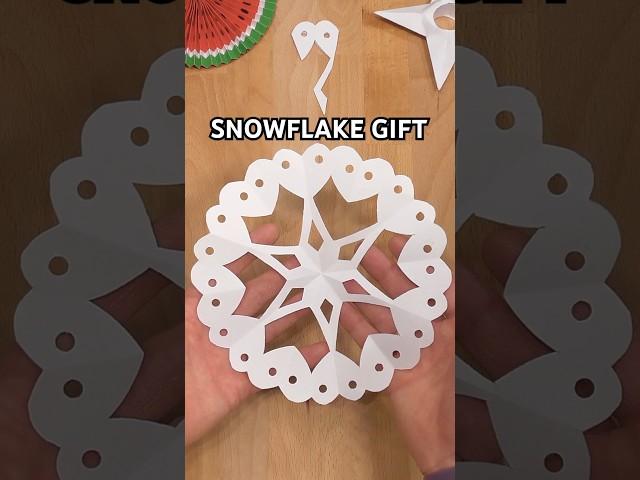 EASY PAPER SNOWFLAKE  GIFT TUTORIAL | DIY SNOWFLAKE STEP BY STEP PAPERCRAFT