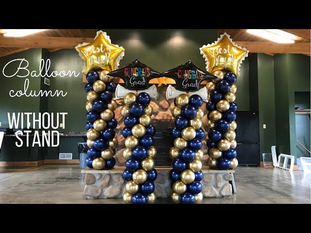 How to make Balloon Column without stand/DIY No stand Balloon tower