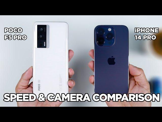 POCO F5 Pro vs iPhone 14 Pro SPEED TEST & CAMERA Comparison | Zeibiz