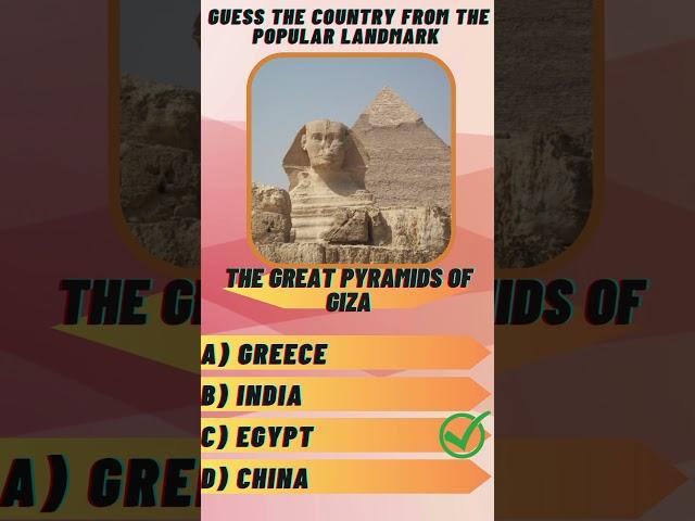 World Landmarks Challenge: Guess the Country!  Test Your Traveler Knowledge! #shorts