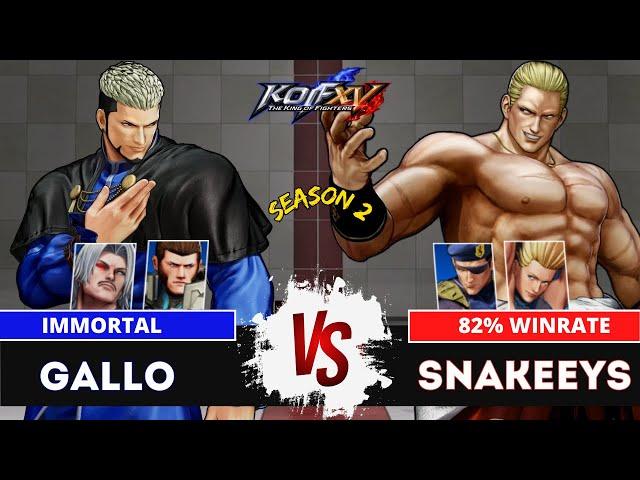 KOFXVGALLO (Maxima/Rugal/Goenitz) vs SNAKEEYS (Heidern/Beni/Geese)Ranked Match - 09/24