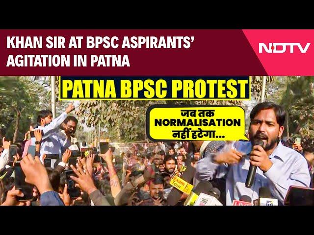 Khan Sir Patna | ‘Won’t Move Until...': Khan Sir At BPSC Aspirants’ Agitation In Patna