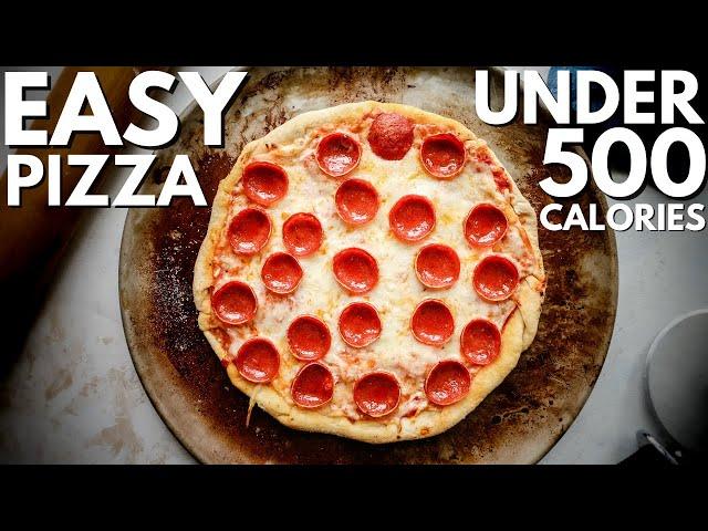 Homemade Low Calorie Pizza Recipe | UNDER 500 CALORIES For The Entire Thing