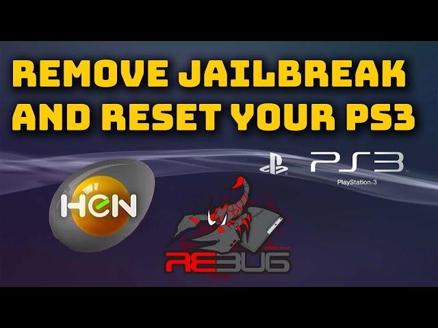 Uninstall CFW, PS3HEN and factory reset your PlayStation 3