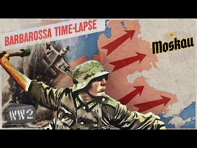 Operation Barbarossa Time-Lapse Map - Eastern Front 1941-1942 - WW2