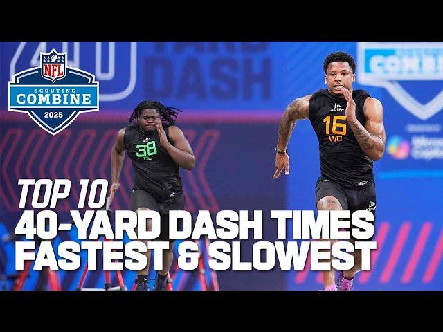 Top 10 Fastest & Slowest 40-Yard Dash Times from the 2025 NFL Combine