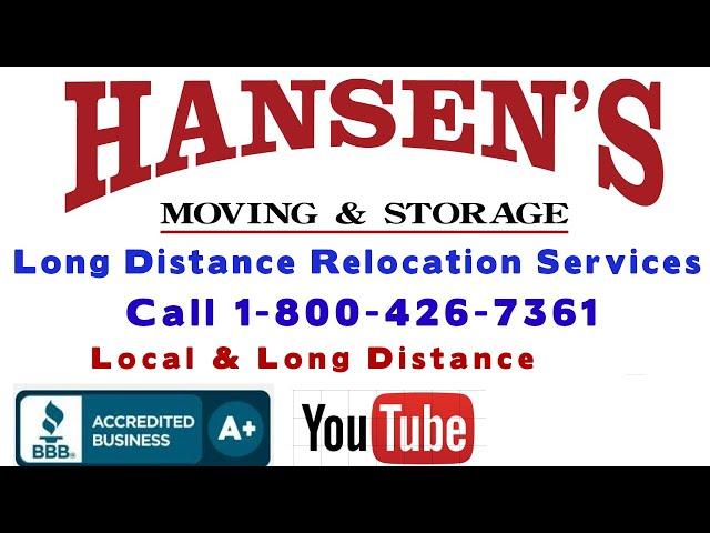 Long Distance Business Relocation Services Calistoga ca | Hansen's Moving BBB A+ Rated 800 426-7361