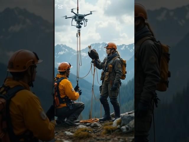 Wounded Eagle Rescued from Cliff | Real Drone-Assisted Animal Rescue in 8K#animals #cute #ai #wild