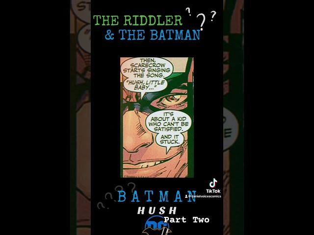 #BATMAN & #RIDDLER in “HUSH,” Part Two. #dccomics #comicbook #voiceoverartist #voiceover