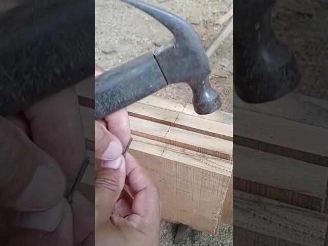 hammer in a nail #shorts #fyp #virals #trending #woodworking #carpenter #diyprojects #skills #tricks