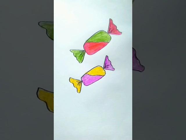 Draw Candies  Candy Drawing #colorpencil #shorts