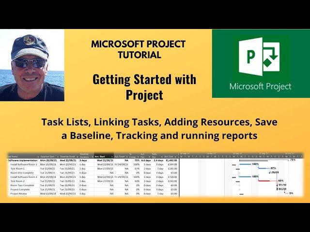 Getting started with Microsoft Project.  Microsoft Project tutorial