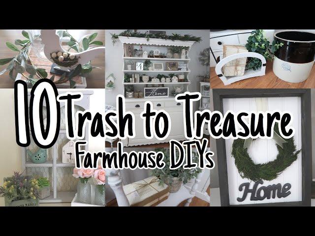 10 FARMHOUSE TRASH TO TREASURE FURNITURE MAKEOVERS