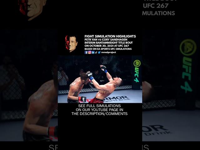 #UFC267 #PetrYan vs #CorySandhagen Interim Bantamweight Title Fight Simulation Highlights #shorts