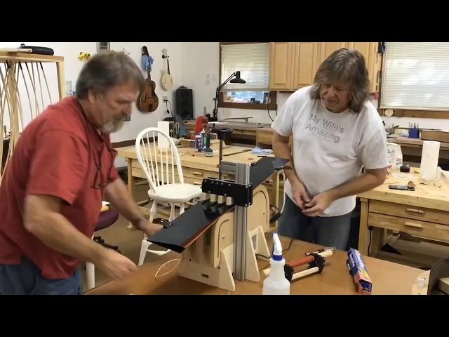 Bending Brazilian Rosewood sides at Rick Hayes Instruments