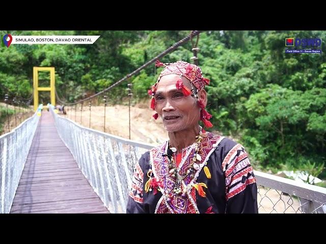 DSWD ONSE EXPRESS | HANGING FOOTBRIDGE SA SIMULA, BOSTON, DAVAO ORIENTAL, GI-TURNOVER NA SA DSWD XI