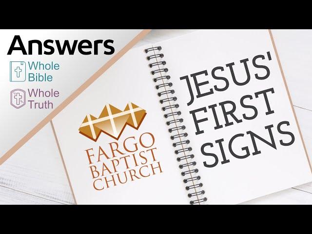 Joshua Lindsey - Jesus' First Signs