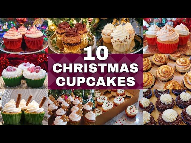 10 EASY Christmas Cupcakes! Holiday Dessert Recipes!